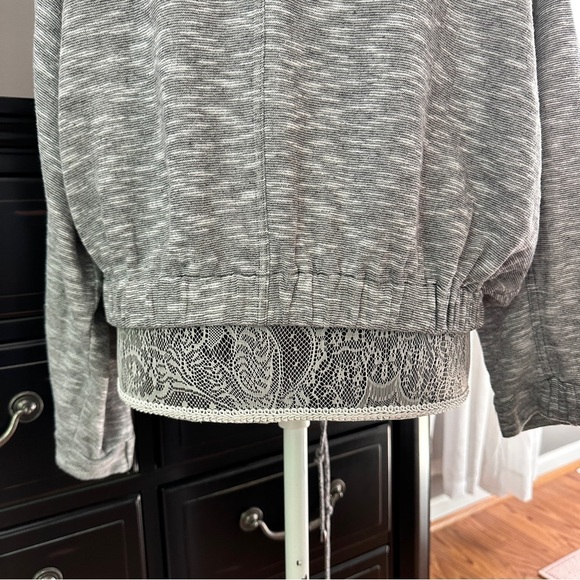 Free People Gray Zip Hoodie Size L - Picture 9 of 15